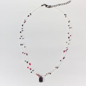 Red beaded necklace